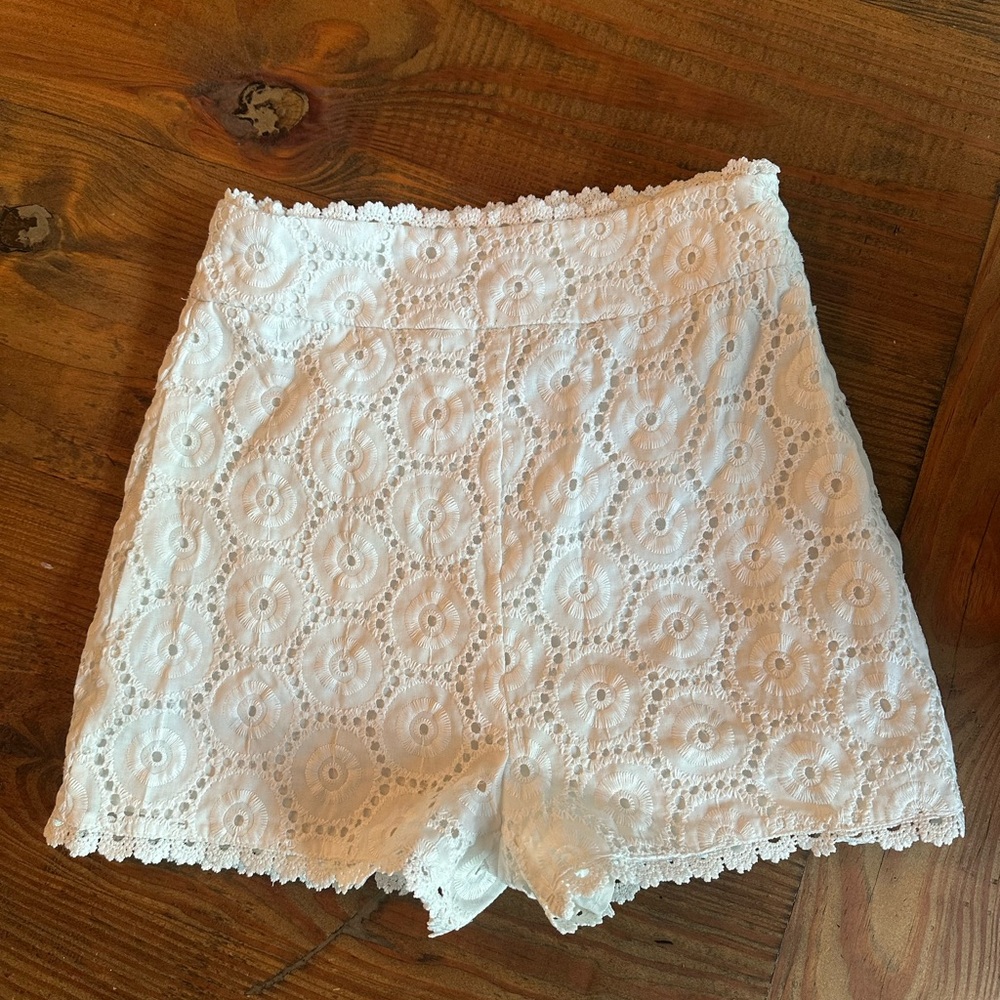 SHEIN White High Waist Shorts Small